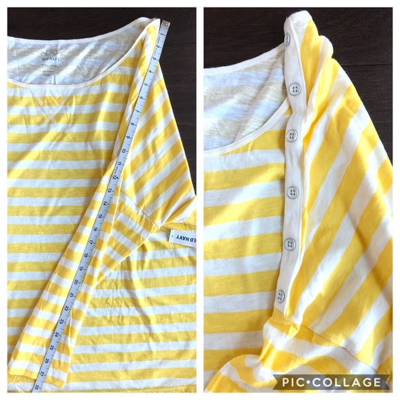 🆕 PLUS // Yellow & White Striped Top - Picture 4 of 6